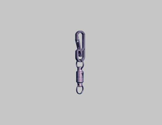 Ti LINK titanium carabiner magnetic quick-disconnect angled
view