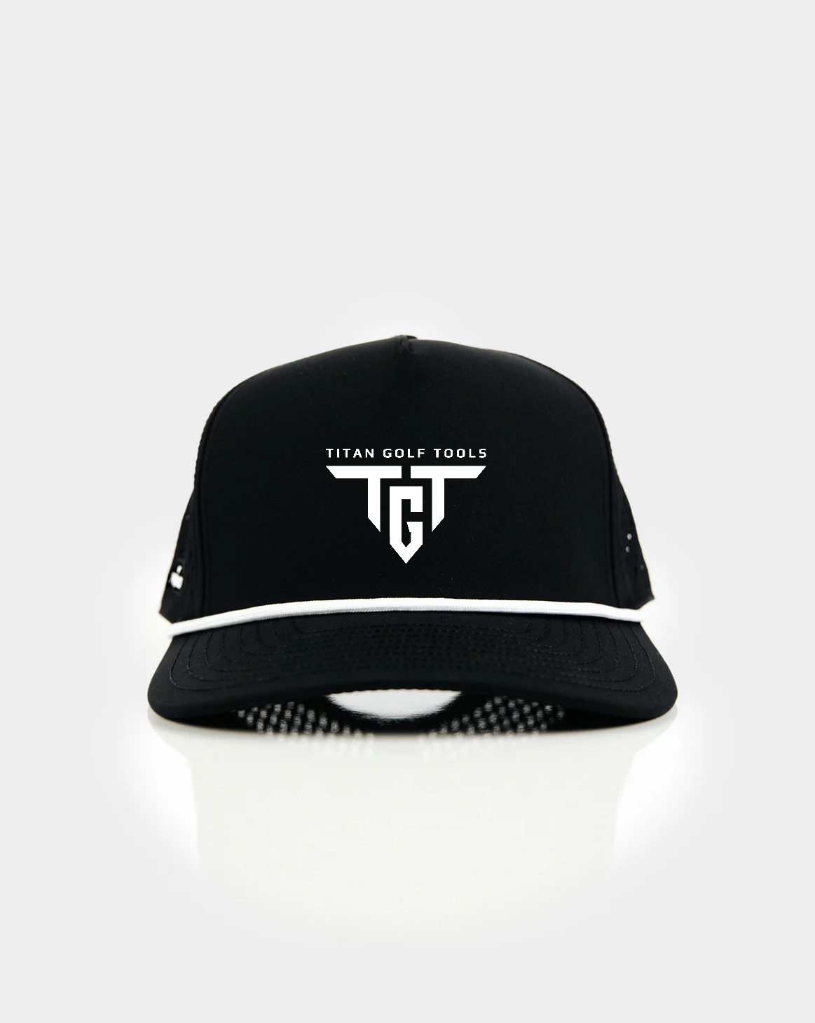 Primo golf rope hat with TGT logo in black by Titan Golf Tools