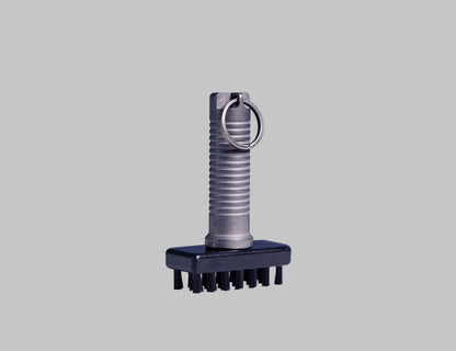 Ti BRUSH titanium golf brush back angled view