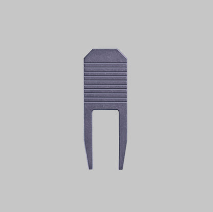 Ti FUSION titanium divot tool and ball marker back view