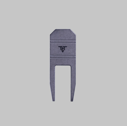 Ti TOOL precision titanium divot repair tool front view