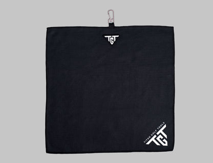Ti TOWEL magnetic microfiber golf towel flat view